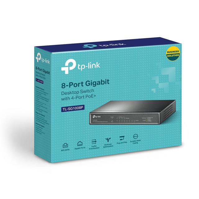 TP-LINK Gigabit 8ポート スイッチングハブ PoE対応 (TL-SG1008P)_8