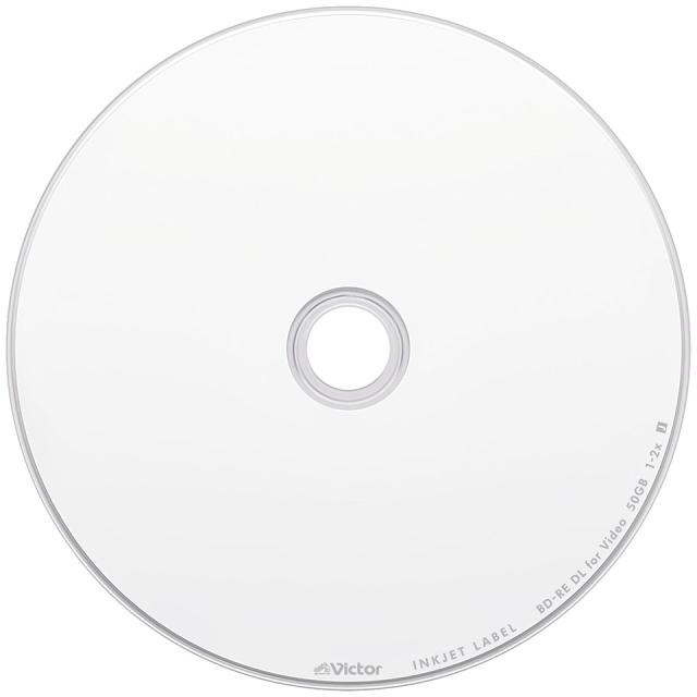 【ブルーレイディスク】 Victor(ビクター) BD-RE DL データ＆デジタルハイビジョン録画用 50GB 1-2倍速 ワイドホワイトレーベル 【50枚(10枚×5個)スリムケース】 (VBE260NP10J6 5個セット) 【送料込み※沖縄・離島・一部地域を除く】 【KSW】_2
