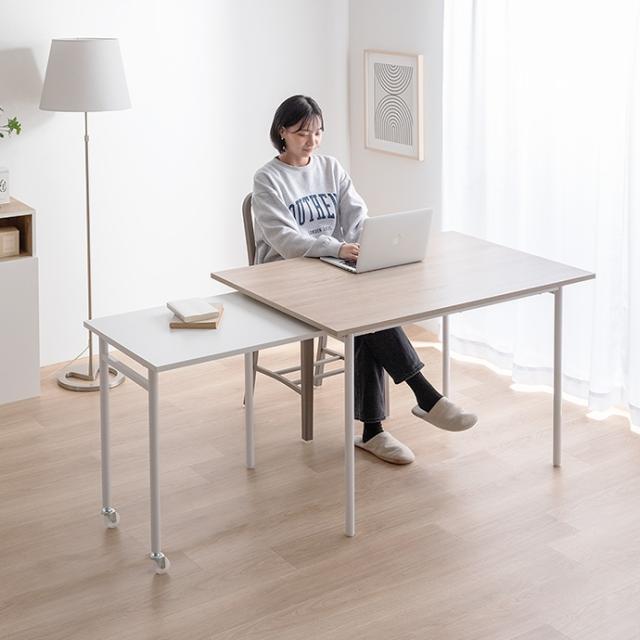 ★国内メーカー保証付★ ダイニングテーブル 長方形 幅110〜194cm テーブル 単品 伸縮スライド式 ストッパー付きキャスター メーカー直送 送料無料_13