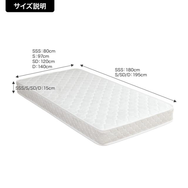★国内メーカー保証付★ パイプすのこベッド（シングル） ボンネルコイルマットレス ロータイプ 通気性 年中快適 らくらく搬入 メーカー直送 送料無料