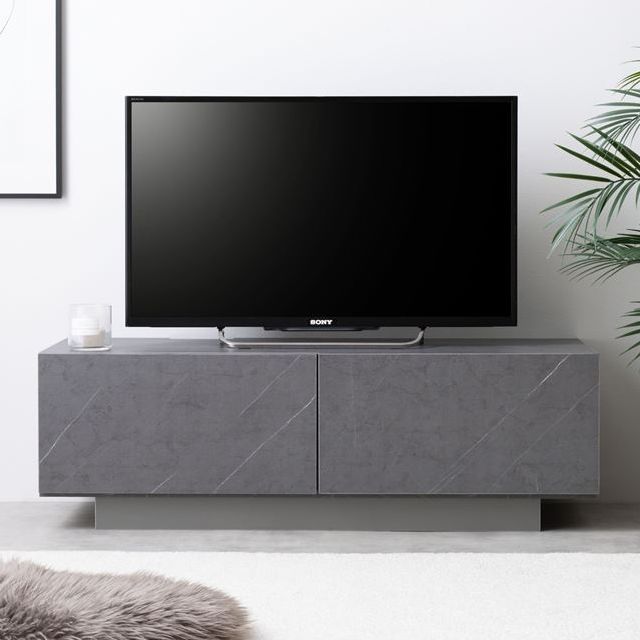 ★国内メーカー保証付★ 人気商品再入荷！引き出し付きテレビ台 ディスプレイ棚 2Way 幅100cm ストーン柄 ロー設計 耐荷重20Kg メーカー直送 送料無料