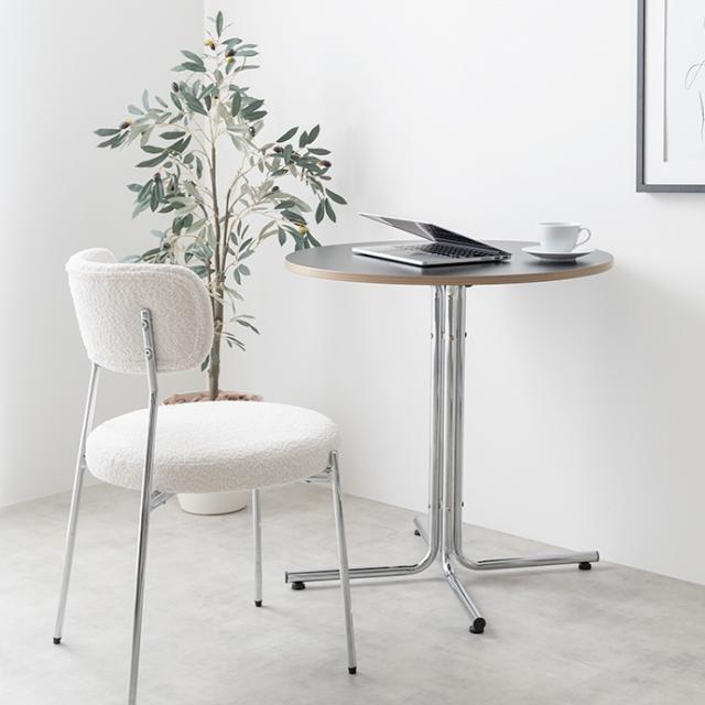 ★国内メーカー保証付★ 丸型カフェテーブル 単品 幅70cm シンプル 上品 メーカー直送 送料無料