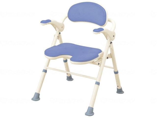 特定福祉用具　入浴用具　　折りたたみシャワーベンチ　２　ブルー　−
