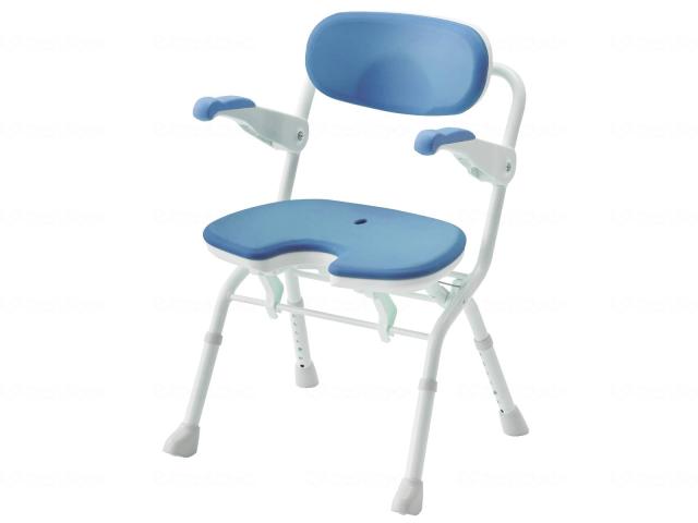 楽らく開閉シャワーベンチ２　ブルー　−