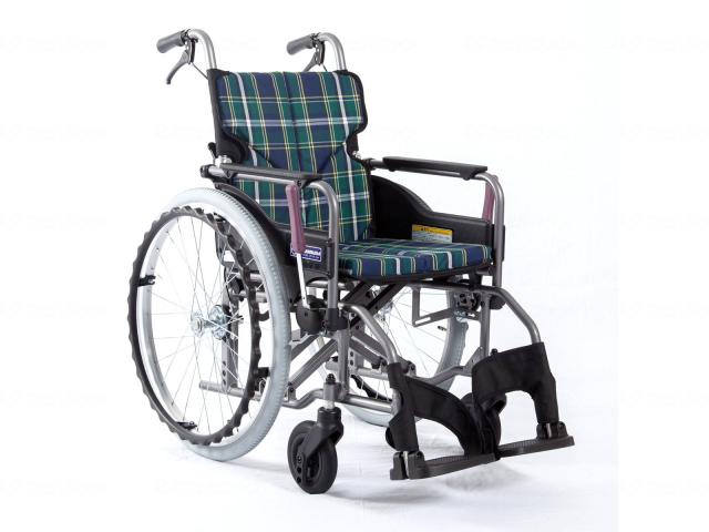 ﾓﾀﾞﾝAstyle 背折れ自走用 KMD-A22-40-H 緑ﾁｪｯｸ(A9) 座幅40-前座45cm