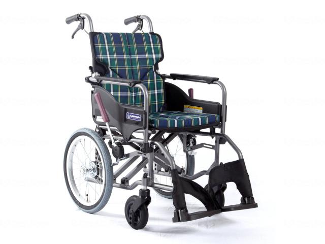 ﾓﾀﾞﾝAstyle 背折れ介助用 KMD-A16-42-M 緑ﾁｪｯｸ(A9) 座幅42-前座43cm