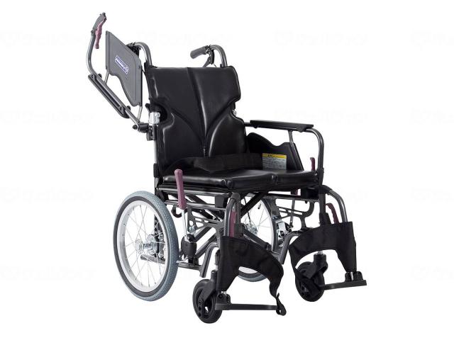 モダンＢｓｔｙｌｅ　介助用　１６インチ中・高床　エコブラック（Ｎｏ．８８）　座幅３８−前座４５ｃｍ