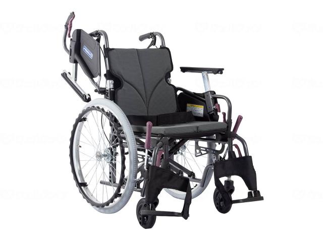 【フランネル】カワムラサイクル 　モダンCstyle 介助用 16インチ中・高床  紫チェック(A11)  座幅40-前座47cm
