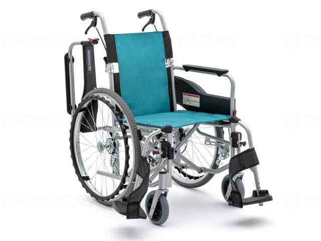 ミントグリーン 折りたたみ介助用車椅子 カルティマ ミントグリーン