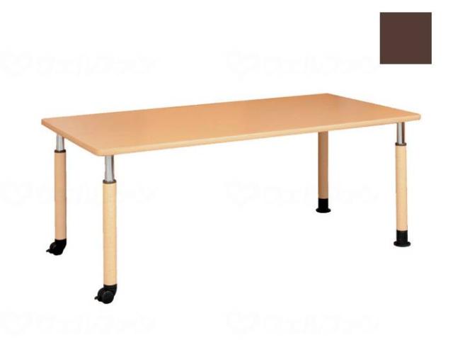 昇降式テーブル　４Ｒタイプ　キャスター付き　角型　ダーク　２１００×９００（ｃｍ）