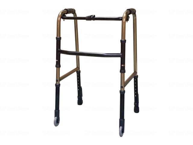 キャスター（R）付歩行器 コンパクトタイプ ブロンズ −