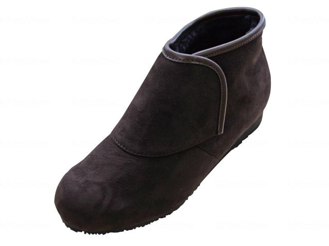 冬用シューズ　両足　防寒ブーツ　リシェス　防滑ソール　婦人用　ブラウン　Ｍ