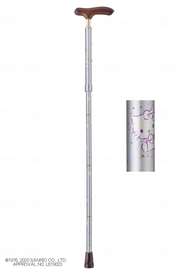 コメント・オーダー用 夢ライフステッキ スリムネック（ハローキティ） シルバー −