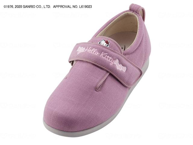 介護シューズ　両足　ダブルマジック３　３Ｅ（ハローキティ）　ピンク　３Ｌ
