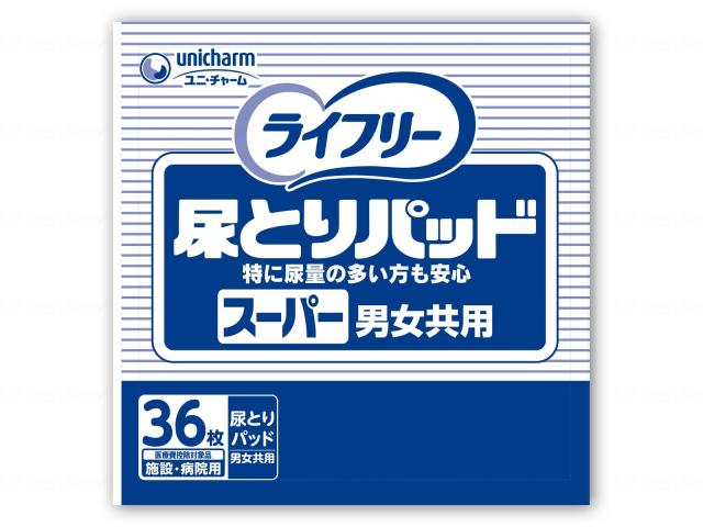 Ｇライフリ−尿とりパッドス−パ−男女共用３６枚　ケース　−