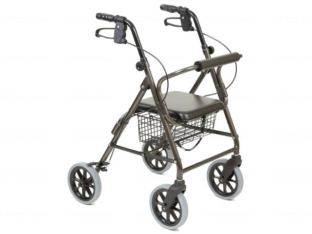 青銅製抽象人形 ダークグレー 歩行車ハッピー2トール ダークグレーメタリック −