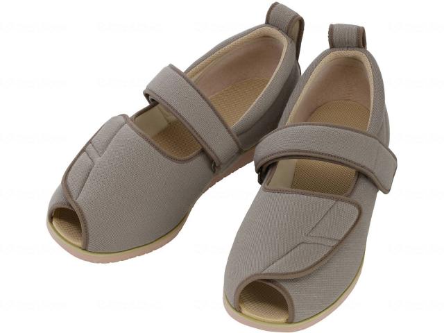 介護靴 施設・院内用 オープンマジック２ 5E(ワイドサイズ) 7009 両足 徳武産業 あゆみシリーズ ／S (21.0〜21.5cm) ブラウン(代引不可) 介護靴 施設 院内用 オープンマジック２ 5E(ワイドサイズ) 7009 片足