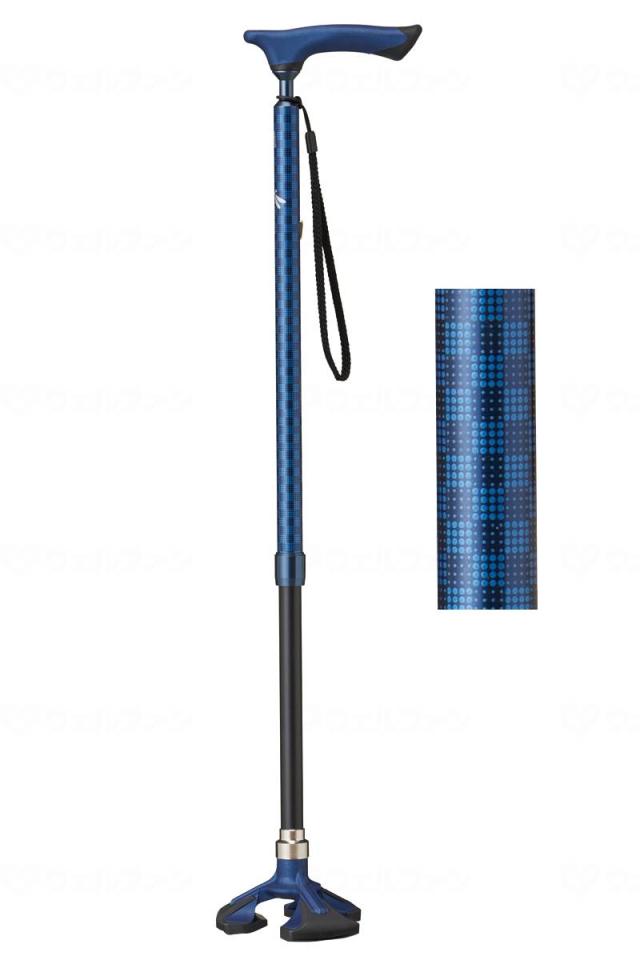 愛杖　楽スマ　スリーベース　ネイビー　−