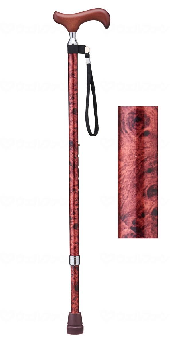 愛杖Ｅシリーズ　伸縮太杖　ブラウンモクメ　−