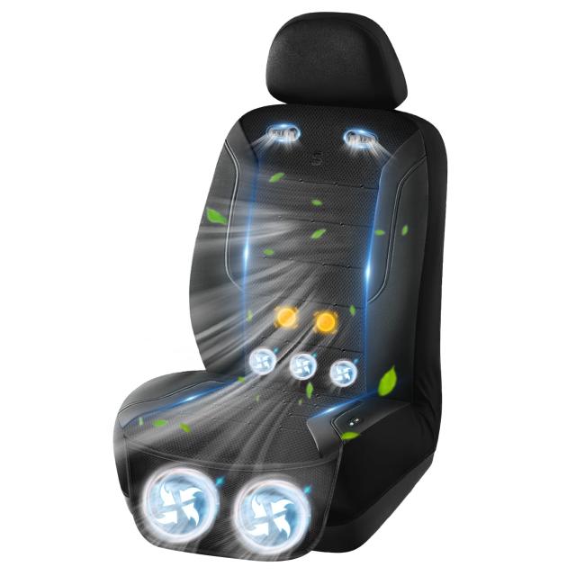 クールシート 車 プロ監修x振動機能搭載 2026年進化モデル 大風量 クーラーシート 夏 首元/背中/座面送風 送風ファン クーラー 32個通気穴 風量調節3段階 涼しい 蒸れない 低騒音 滑り止め 運転席 助手席 DC12V 猛暑対策 カー用品 長距