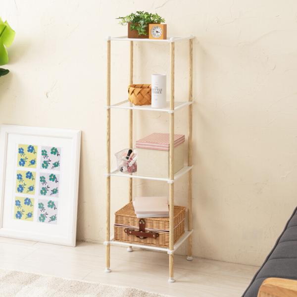 ラック 棚 収納棚 シェルフ リビング 収納 おしゃれ 収納ラック オープンラック オープンシェルフ フリーラック キッズ 子供部屋 傘 靴 整理 白の通販は 5,244円