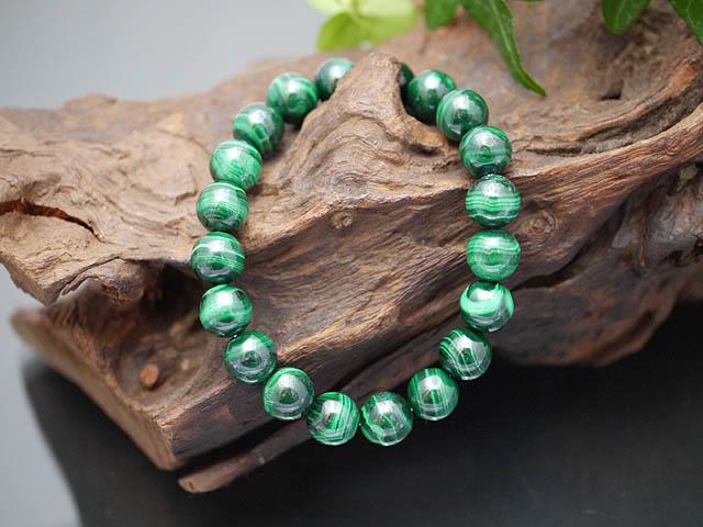 パワーストーン マラカイト 10mm 一連 マラカイトブレスレット 10mm 12mm 天然石 レディース
