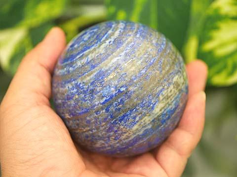大玉ラピスラズリ丸玉 72.9mm 637.0g No.3 天然石・置物_4