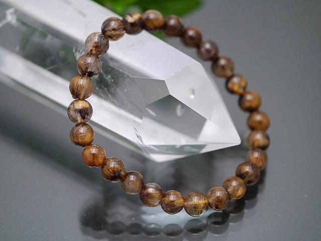 鑑別書付1点物 タイガータイチンルチル AAA 7mm ブレスレット 天然石