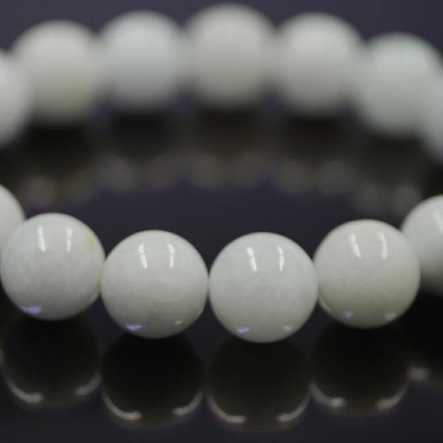 鑑別書付１点物 ミャンマー産天然Ａ貨本翡翠 ジェダイト 12mm ブレスレット 天然石_2