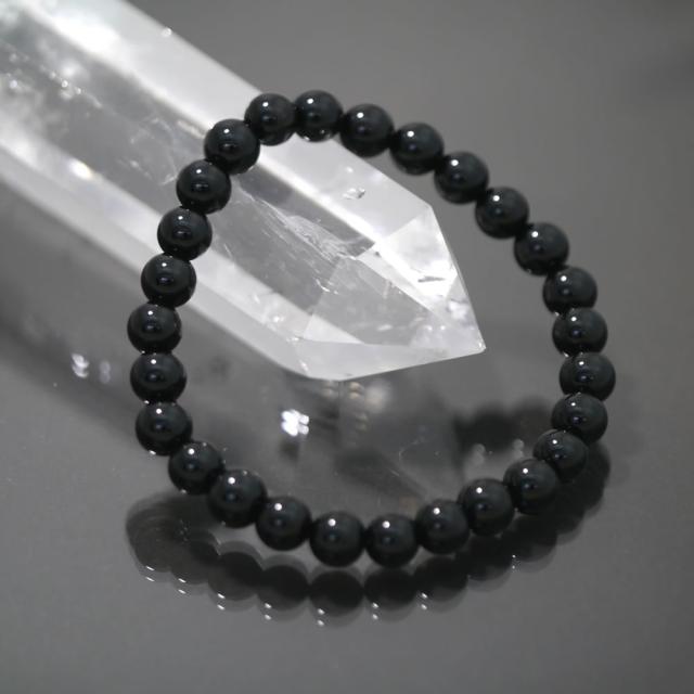 鑑定書付き パープルラリマー 14mm 内径18.5cm 天然石ブレスレット