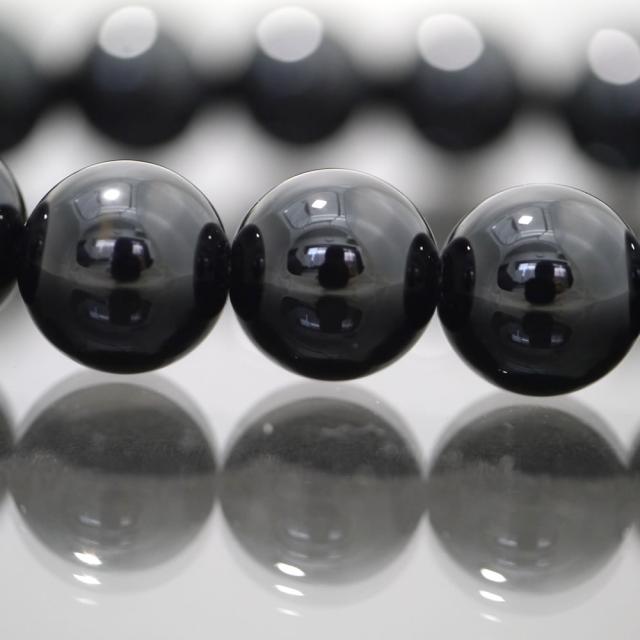 鑑別書付１点物 高品質黒水晶 モリオン 12mm 内径 手首周り 17cmブレスレット 天然石 除障石 厄除け 破魔_2