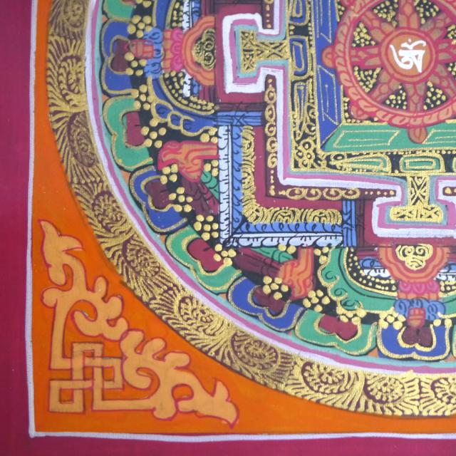 チベット密教 カーラーチャクラ（時輪）タントラ曼荼羅 絵画額付き