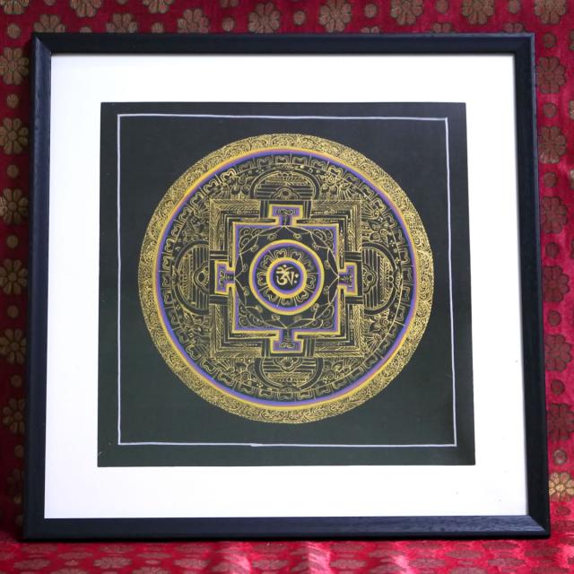 ds-1866838 日本画額/木製フレームセット 伊藤渓山 「赤富士」 433×525×