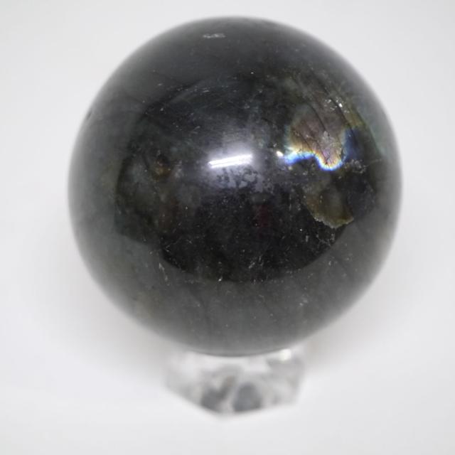 大玉ラブラドライト丸玉 約70.5mm 約492g 天然石・置物 台座は付属しません 10006806_5