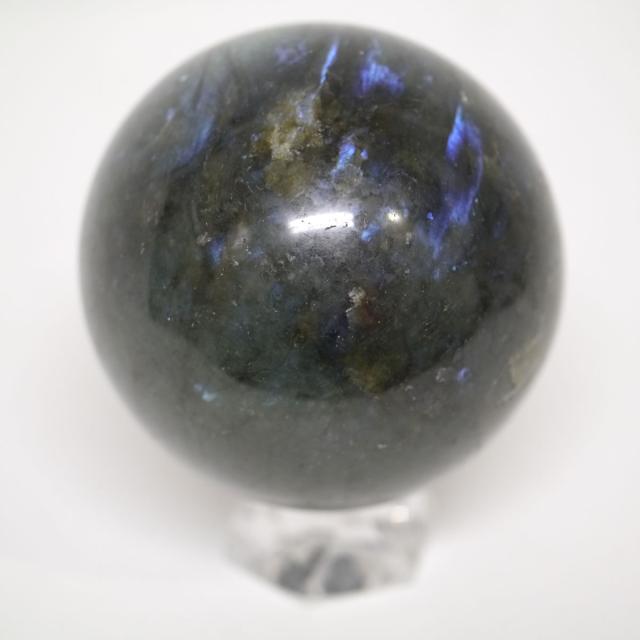 大玉ラブラドライト丸玉 約70.5mm 約492g 天然石・置物 台座は付属しません 10006806_2