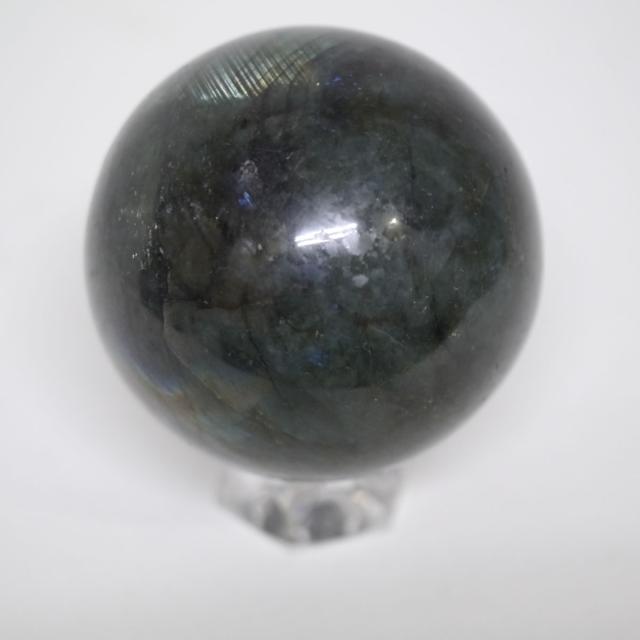 大玉ラブラドライト丸玉 約70.5mm 約492g 天然石・置物 台座は付属しません 10006806_6