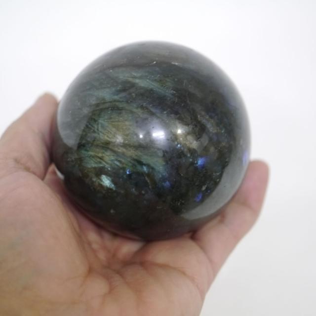 大玉ラブラドライト丸玉 約70.5mm 約492g 天然石・置物 台座は付属しません 10006806_8