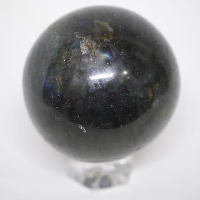 大玉ラブラドライト丸玉 約70.5mm 約492g 天然石・置物 台座は付属しません 10006806_3