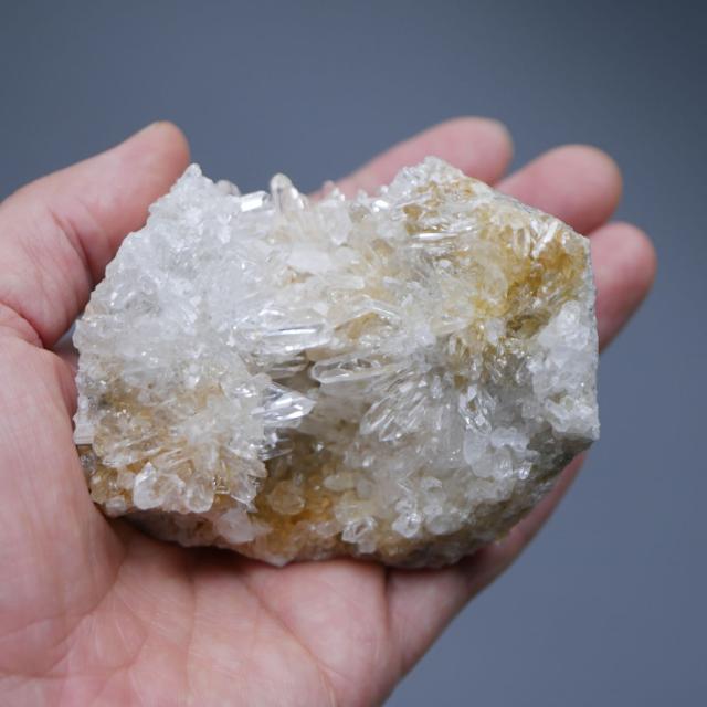 四川省産 菊花水晶 クラスター 1点物 約210g（天然シトリン内包） 天然石・置き物 空間 浄化 ポスト投函配送不可_3