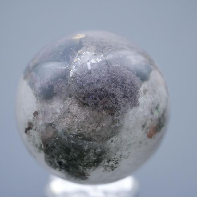 ガーデンスフィア 天然石 千層ガーデンクォーツ スフィア直径52ミリ 一点もの】ホワイト