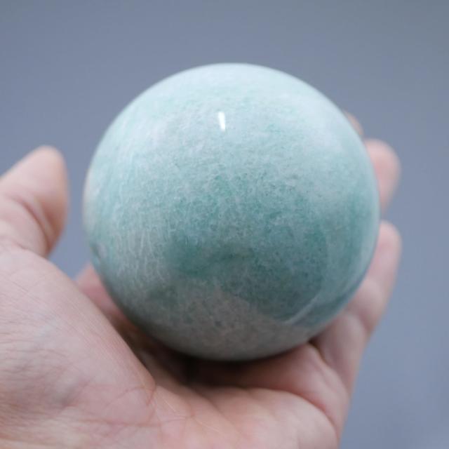 アマゾナイト 丸玉 399.5g 66.5mm 大玉/天然石・置物 原石 台座は付属しません_4