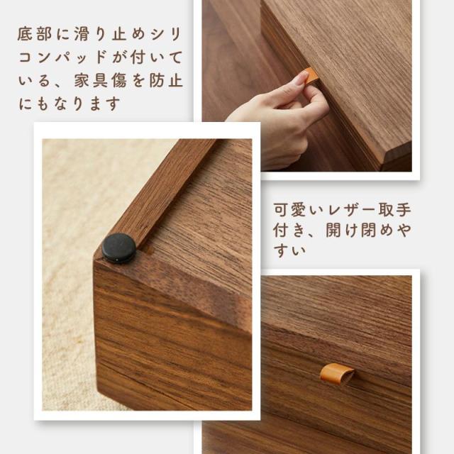 天然木 アクセサリーケースM ジュエリーケース アクセサリーボックス ジュエリーボックス 木製 アクセサリー 収納 高級感 ネックスレス ピアス ケース_6