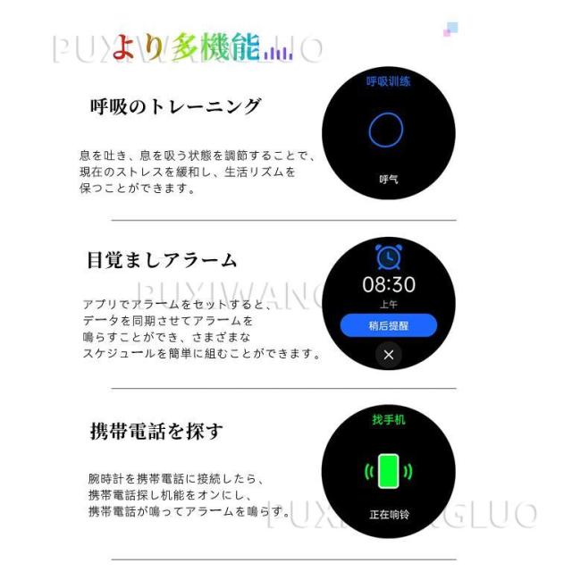 スマートウォッチ 血糖 血圧測定 高精度 心電図 心拍数 睡眠管理 体温 血中酸素 防水 歩数計 運動モード 誕生日_12