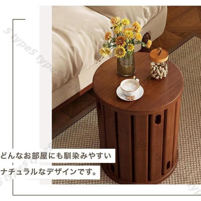 サイドテーブル 4in1スツール ナイトテーブル チェア 椅子 4脚 スタッキング ダイニングチェアー リビングチェア 踏み台 木製椅子 木製チェア 天然木_4