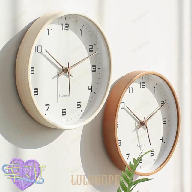 電波時計 掛け時計 おしゃれ 木製 壁掛け時計 連続秒針 軽量 壁時計