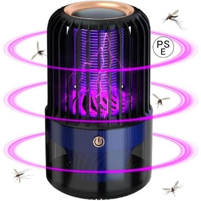 電気蚊取り器 電撃殺虫機 UV光源吸引式 キャンプライト USB充電対応 超大容量バッテリー1200mA 害虫駆除 殺虫灯 LEDビーズ照明搭載 超静音