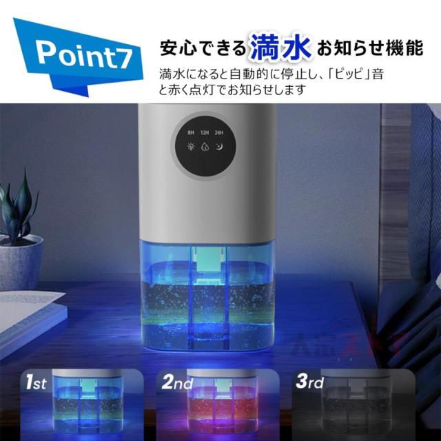 除湿機 空気清浄機 衣類乾燥 コンプレッサー 1.7L 小型 静音