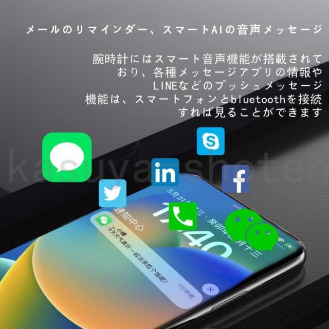 健康?通話機能 スマートウォッチ レーザー理学療法 血圧 体温 心拍数 血中酸素 睡眠監視 尿酸 SOS 運動モード 天気 着信通知 プレゼント お正月_9