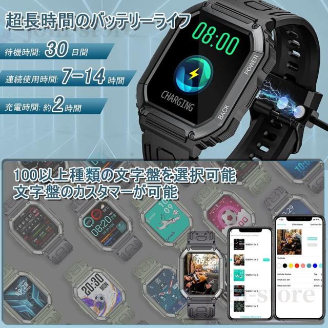 スマートウォッチ 日本製 検出器 血圧位置づける 電話を掛ける役立つこと 血中O 心臓の鼓動数 24第四次元お休みモニタリング 歩数 1.8in大画面 男女兼用 生まれ落ちる日 母の日