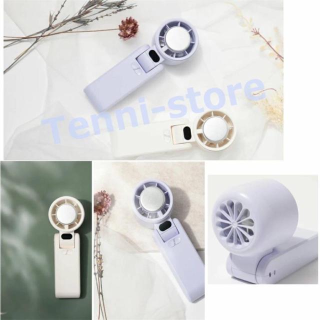 氷級の涼しさ、持ち歩こう！1秒冷感 ハンディファン 半導体冷凍チップ 冷却プレート付 携帯扇風機 5段階調節 ポータブル扇風機 小型 USB充電式